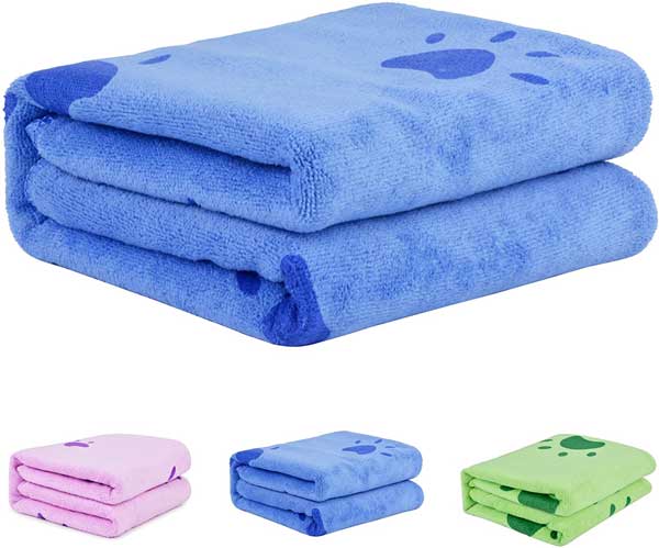 3 Serviettes Microfibre Pour Chien/Chat - 75 X 35 Cm, Extra Absorbantes, Douces - Pour Séchage Rapide Après Bain Ou Sortie